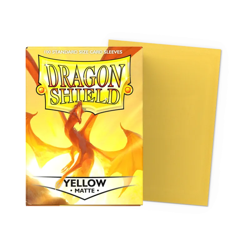 Dragon Shield: Yellow - Matte Sleeves - Standard Size