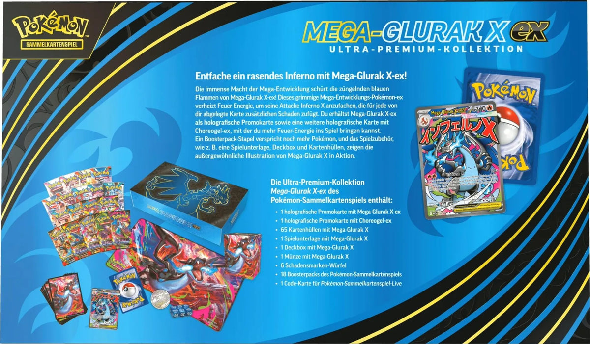 Pokémon Mega-Glurak X -ex Ultra-Premium-Kollektion Deutsch
